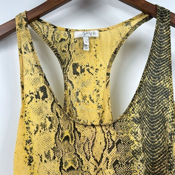 Joie Silk Yellow Snake Print Tank Top Small Racerback - Picture 3 of 9